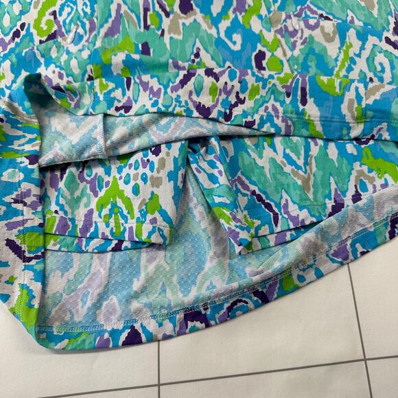 Ibkul Skirt Womens Small Blue Green Tillie Pull On Athletic Golf Zip Pockets - Picture 7 of 11